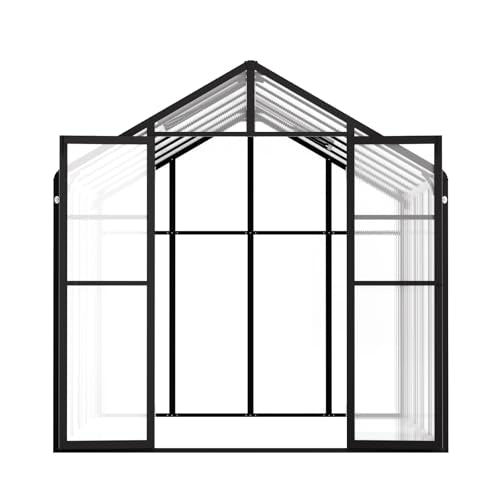 VEVOR Polycarbonate Greenhouse 8x12 Ft Black