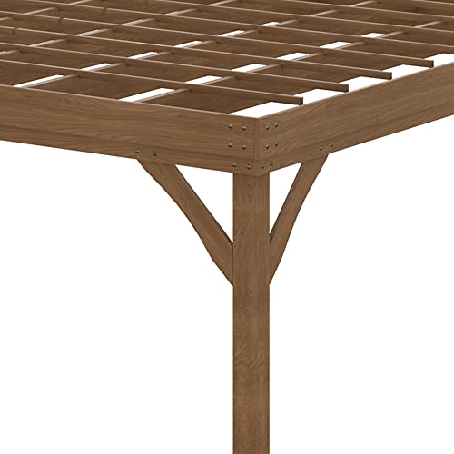 Outsunny 10' x 12' Outdoor Pergola Wood Gazebo Brown