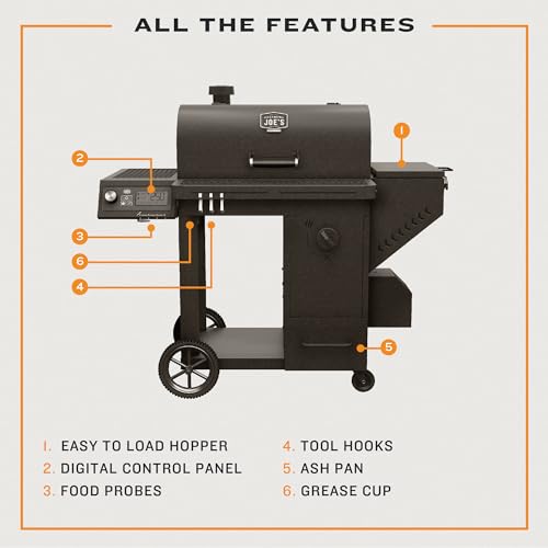Oklahoma Joe's Tahoma Auto-Feed Charcoal 900 Smoker and Grill Black