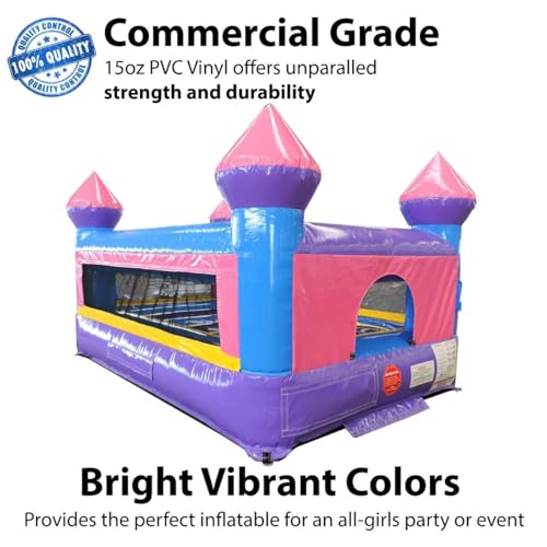 TentandTable Inflatable Bounce House Commercial Grade 12' x 8' x 8' Classic Pink