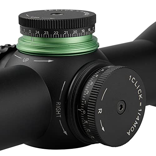 BLACKHOUND Emerge 2-12x44 FFP MOA Rifle Scope with Illuminated Reticle, Zero Stop, and Parallax Black