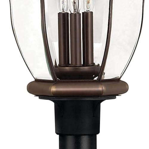Hinkley San Clemente Collection Traditional Three Light Outdoor Post Top/Pier Mount Copper Bronze