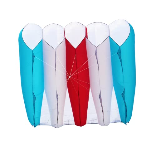 Yingfeida Giant Soft Inflatable Pilot Kite 5-Hole Large Tractor Lifter Blue White