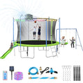 Lyromix 12FT Trampoline with Slide, Swings & Net Lime Green