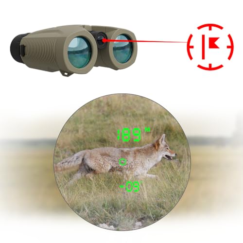 Force Technologies ATN 10x42 Laser Ballistics Binocular with Laser Rangefinder, Bluetooth, Ballistic Calculator and Mobile App Sand