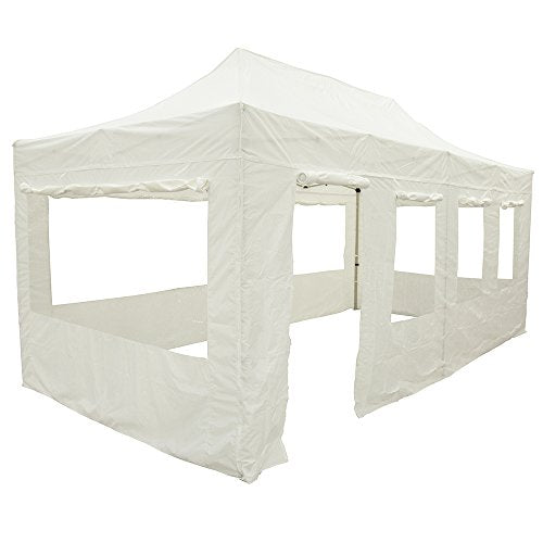 Vispronet 10x20 Aluminum Canopy Tent Kit White - Wind Resistant up to 30mph