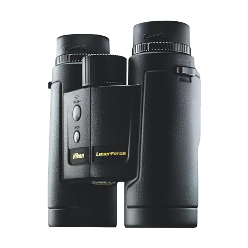 Nikon LaserForce 10x42 Rangefinder Binoculars Bundle with Lens Pen, Case, Cleaning Cloth Black