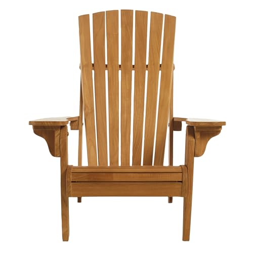 Arb Teak & Specialties Teak Folding Lounge Adirondack Chair Natural