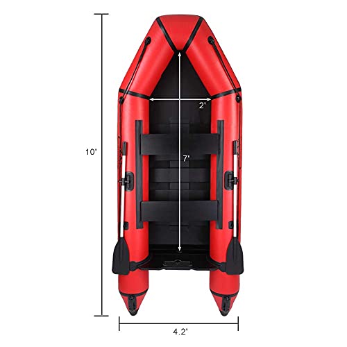 Generic Camping Survivals PVC Water Adult Assault Boat Red And Black