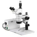 AmScope Professional Trinocular Stereo Zoom Microscope with Fiber-Optic Ring Light