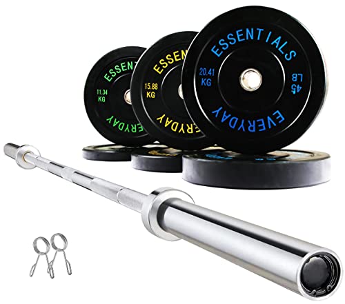 BalanceFrom Olympic Bumper Plate Set Black