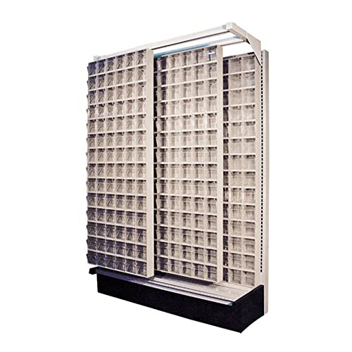 Quantum Storage Systems Gondola Slider System with 56 White Bins Ivory