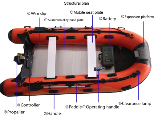 SMHAEN Electric Propulsion Remote Control Boat Red