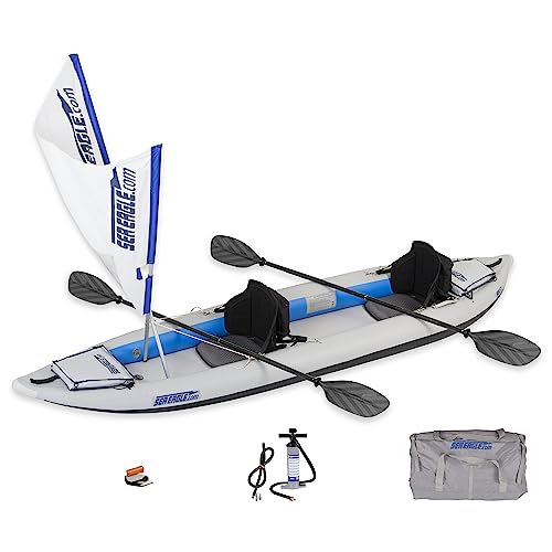 Sea Eagle 385FT Fasttrack Inflatable 12'6" Touring Kayak Blue/White