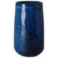 Emissary 16in Round Blue Stoneware Planter