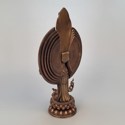 FENGSHUI-CAISHEN Pure Copper Thousand Hand Guan Yin Statue Brass