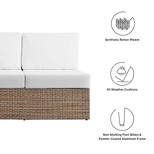 Modway Convene Love Seat Cappuccino White