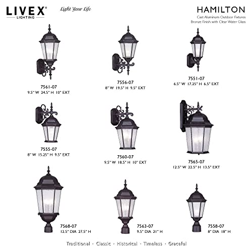 Livex Hamilton 4 Light Outdoor Post Fixture Bronze