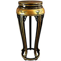 Red Lantern Hand Crafted Artisanal 36" Lacquer Plant Stand Gold Birds & Flowers