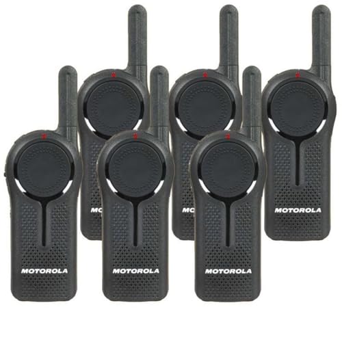 Motorola 6 Pack DLR1060 Walkie Talkie Radios Black