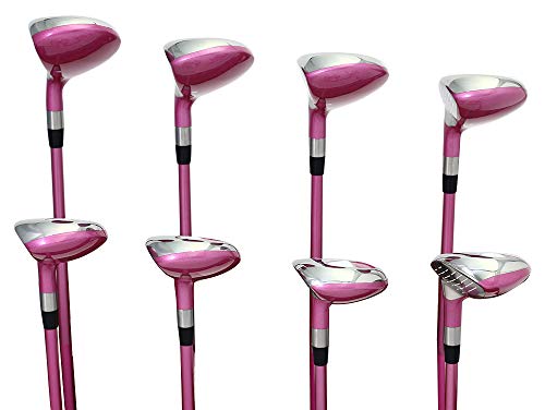 Majek Pink Ladies Golf Hybrids Irons Set Ultra Light Weight Forgiving Fuchsia Woman