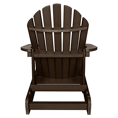 Highwood Hamilton Folding and Reclining Adirondack Chairs 2-Piece Set Weathered Acorn