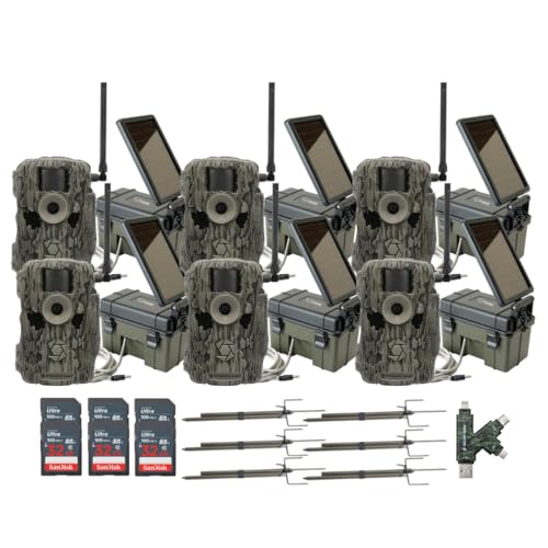 Stealth Cam 36MP Fusion Max Cellular Trail Camera Bundle with Solar Power Pack, Mount Stick, 32GB Memory Card & USB Reader