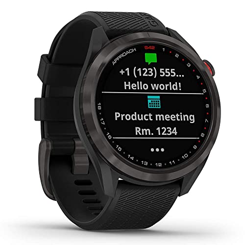 PlayBetter Garmin Approach S42 Golf GPS Watch Gunmetal/Black