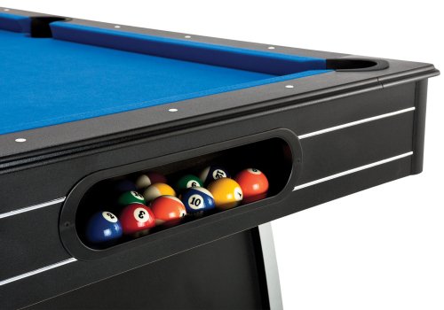 Fat Cat by GLD PRODUCTS 7’ Pool Table with Automatic Ball Return, Electric Blue Playing Surface