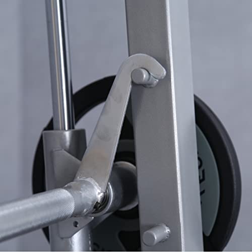 G FASHION STYLE Smith Machine with Linear Bearings and 7° Angle Barbell Silver Gray