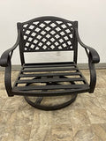 Patio Land Nassau Outdoor Patio Set of 4 Swivel Rocker Club Chairs Dark Bronze