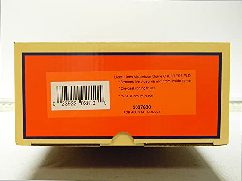 Lionel VISTAVISION Dome Passenger Car O Gauge Chesterfield
