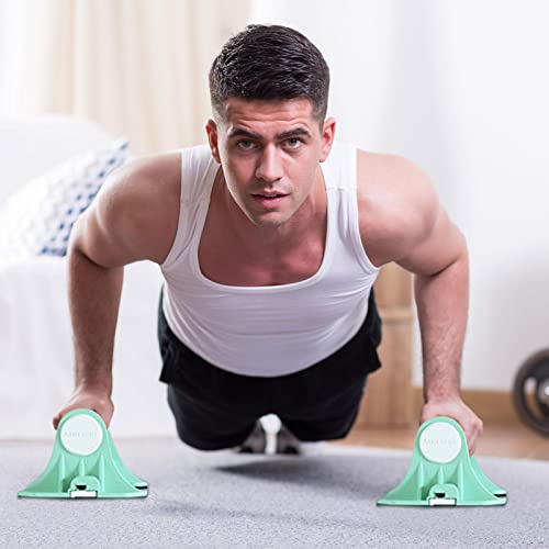 Joberio 2-in-1 Push Up Handles Ergonomic Non-Skid Cyan Blue