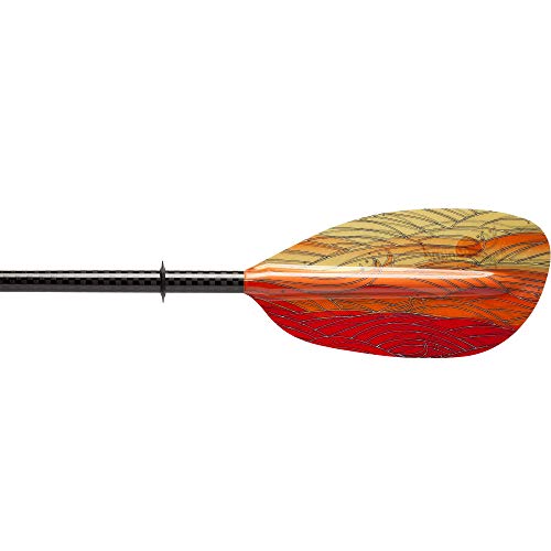 AQUA BOUND Whiskey Fiberglass Bent Shaft 2-Piece Kayak Paddle Fuego