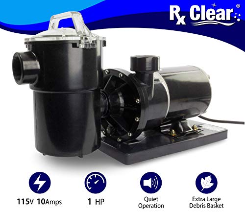 Rx Clear Patriot 24-Inch Sand Filter with 250 Lb Sand Capacity for Above Ground Swimming Pools | 2 HP Niagara Pool Pump Clear