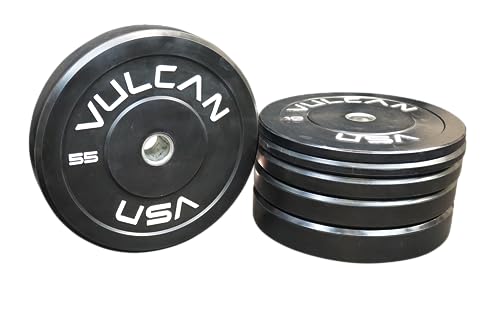 VULCAN Black Bumper Plate Set– 370 lb