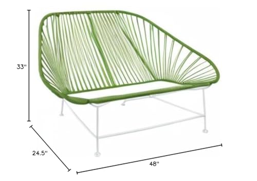 Innit Inlove Loveseat Cactus Weave on Copper Frame
