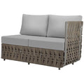 Source Furniture Scorpio Aluminum Frame Right Arm Loveseat Gray