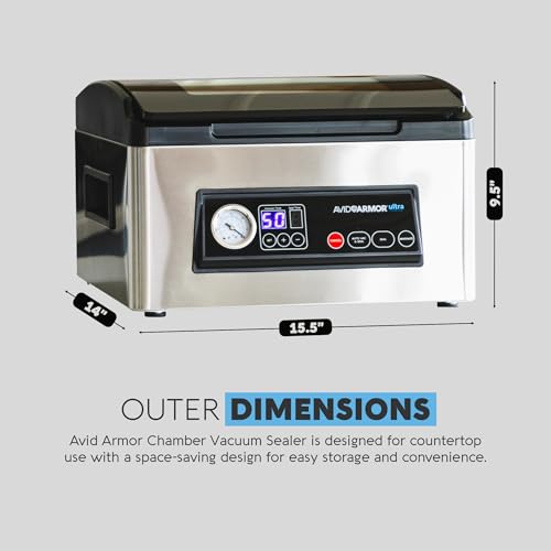 Avid Armor Ultra Series USV32 Premium Chamber Vacuum Sealer Machine Black