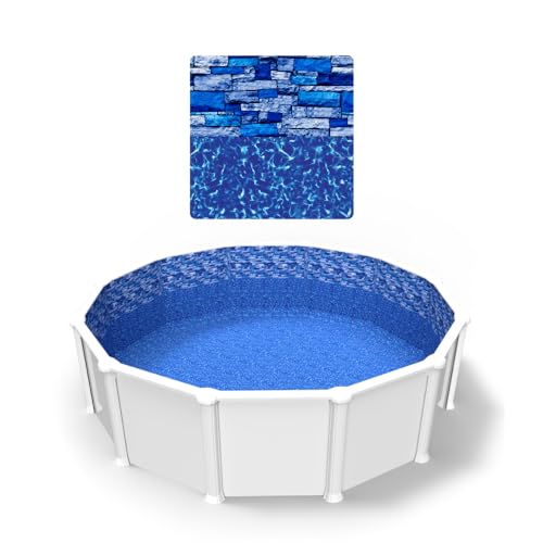 LINERWORLD.COM 24' Round Beaded Pool Liner 25 Gauge Tahoe Valley