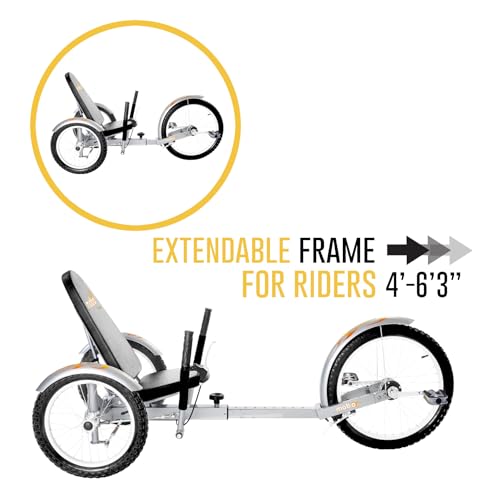 MOBO Triton Pro Recumbent Tricycle Silver