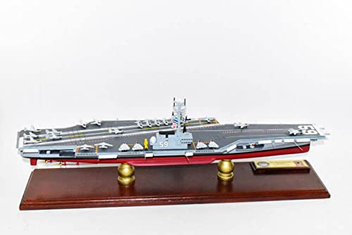 Squadron Nostalgia LLC USS Forrestal CV-59 Aircraft Carrier Mahogany Scale Model Multicolor