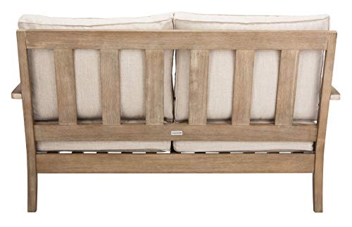 Safavieh Couture Patio Martinique Outdoor Loveseat Natural/White