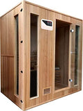 MCP Sauna Canadian Hemlock Wood Traditional Swedish 4 Person Indoor Sauna Spa 72