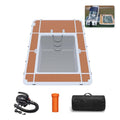 AIRMAT FACTORY Inflatable Floating Dock Swim Air Dock Platform 13x10FT As Picture