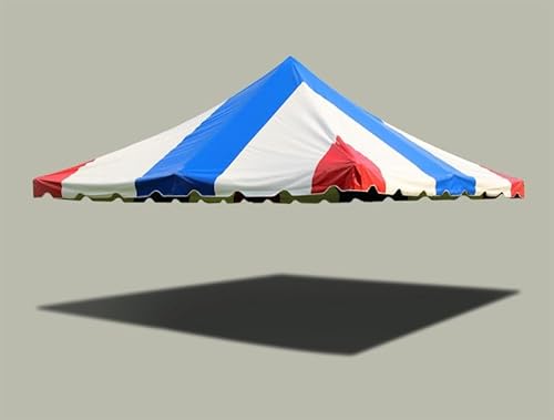 TentandTable 20-Foot X 20-Foot Replacement Pole Tent Top Red/White/Blue Heavy Duty Vinyl