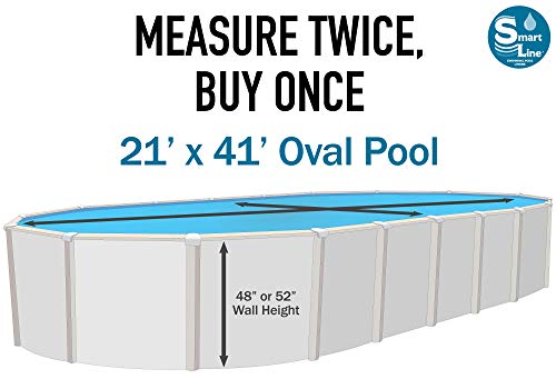 Smartline Oval Liner | Boulder Swirl Design | 21'x41' | Overlap Style | 48-52" Wall Height | 25 Gauge Vinyl
