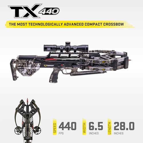 TenPoint TX 440 Vektra Compact Forward Draw Crossbow with ACUslide MAXX, EVO-X Elite Scope & Three CenterPunch HPX Carbon Arrows Vektra