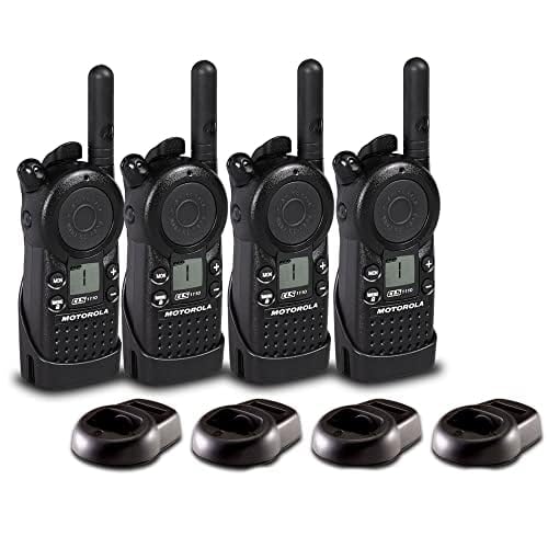 Motorola Solutions 4 Pack CLS1110 UHF 1W 1-Channel 2-Way Radio Black