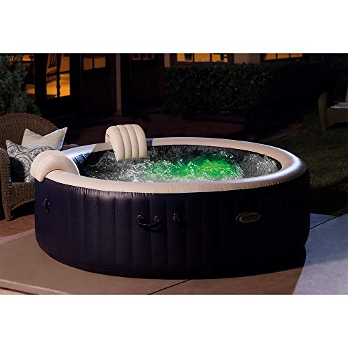 Intex PureSpa Plus 6 Person Inflatable Hot Tub with Bubble Jets Navy
